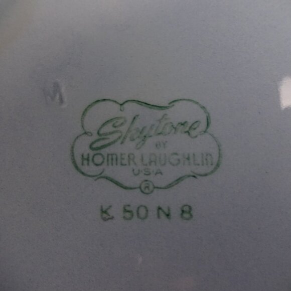 Homer Laughlin Blue Tea Pot Teapot Skyline Jubilee Art Deco Vintage - Picture 15 of 16